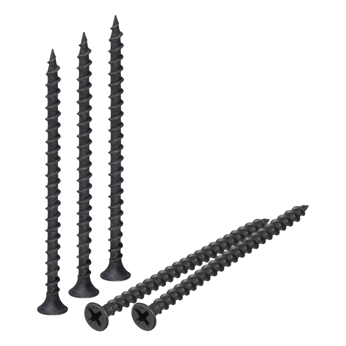 uxcell Uxcell M3.8x70mm 150pcs Phillips Drive Wood Screws, Carbon Steel Self Tapping Screws