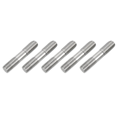 Harfington Uxcell 5Pcs M8x40mm 304 Stainless Steel Double End Threaded Stud Screw