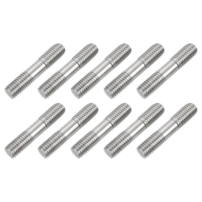 Harfington Uxcell 10Pcs M8x40mm 304 Stainless Steel Double End Threaded Stud Screw