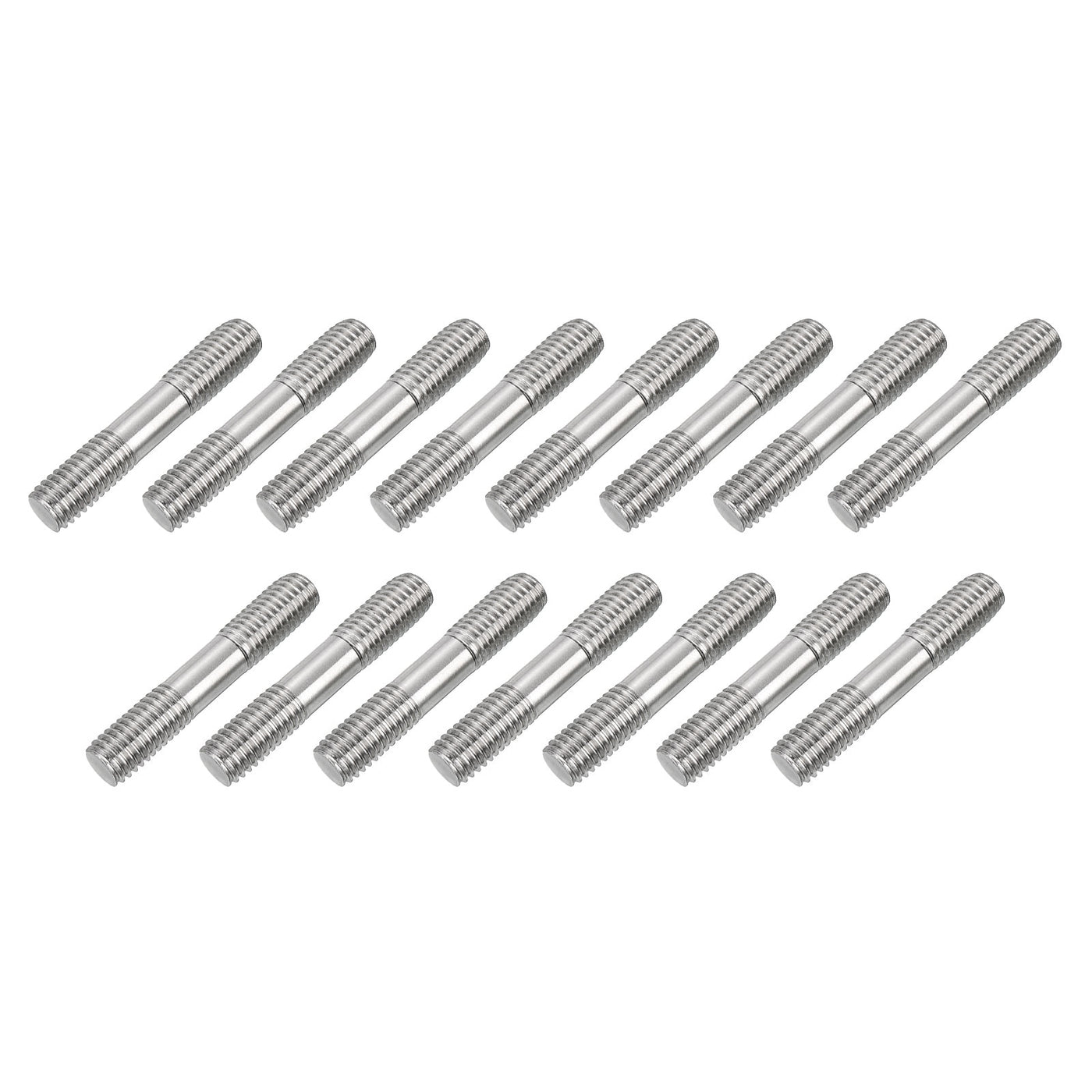 uxcell Uxcell 15Pcs M8x45mm 304 Stainless Steel Double End Threaded Stud Screw