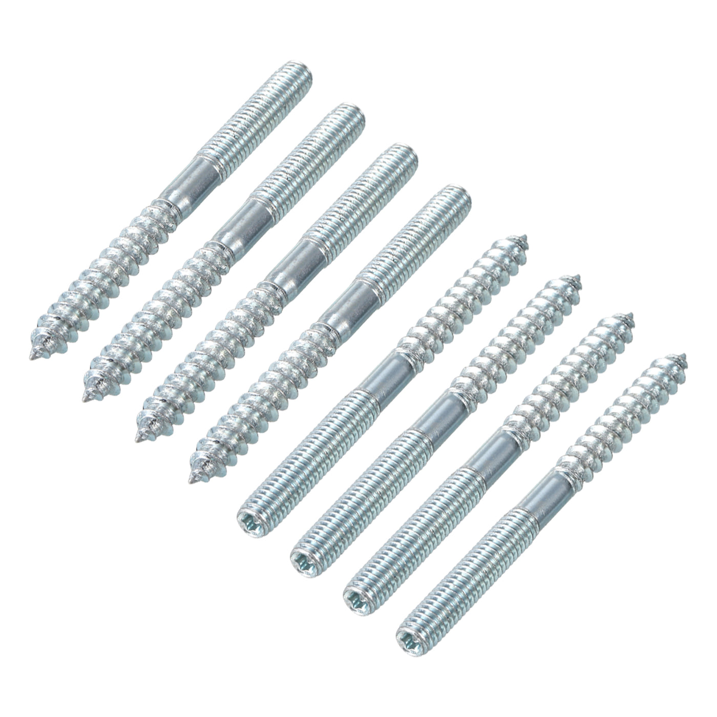 uxcell Uxcell 24Pcs M6x70mm Hanger Bolt Double Headed Bolt Self-Tapping Screw for Furniture