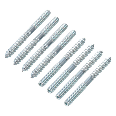 Harfington Uxcell 24Pcs M6x70mm Hanger Bolt Double Headed Bolt Self-Tapping Screw for Furniture