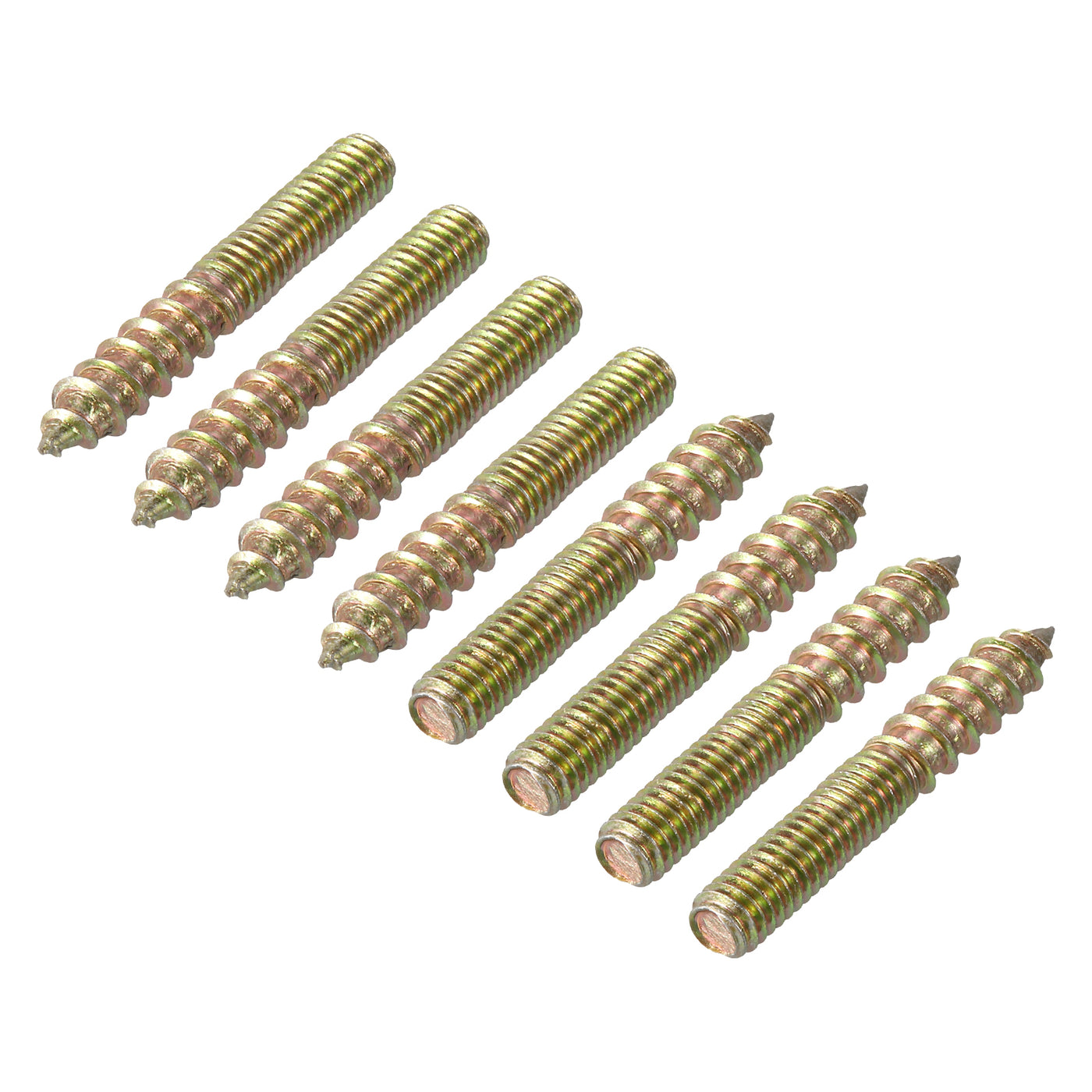 uxcell Uxcell 40Pcs M6x40mm Hanger Bolt Double Headed Bolt Self-Tapping Screw for Furniture