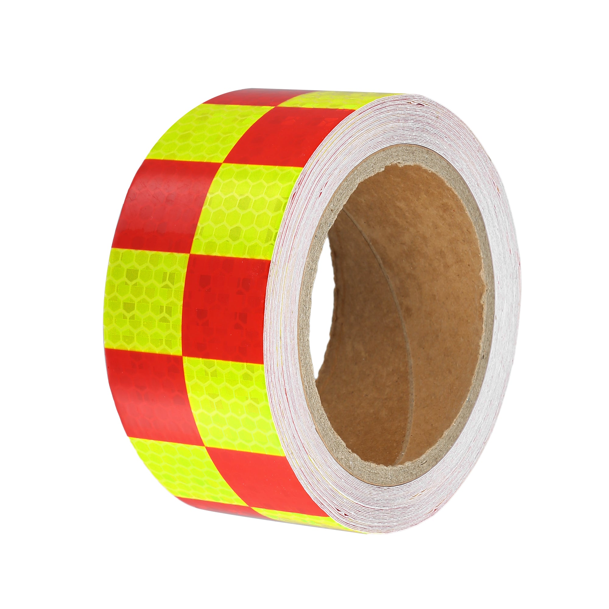 Universal 5cmx10m Fluorescent Yellow and Red Checkered Car Reflective ...