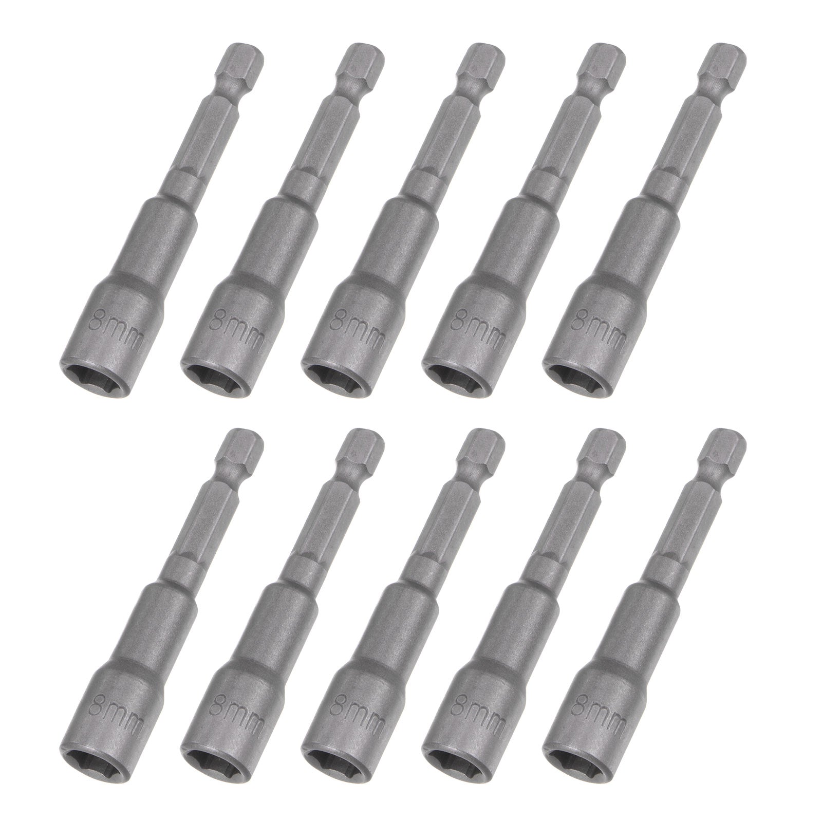Uxcell 8mm Magnetic Hex Socket 1/4" Hex Shank Magnetic Power Nut Driver ...