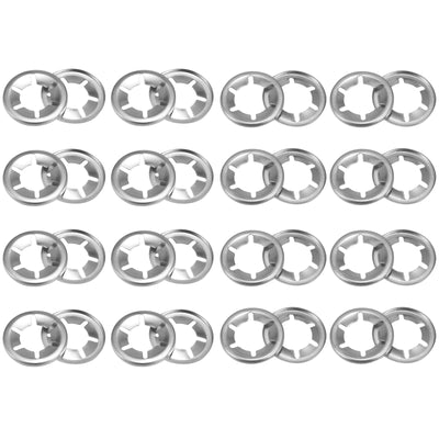 Harfington Uxcell 20pcs Internal Tooth Star Lock Washers Set M14 M16 Push on Retaining Clips Quick Speed Locking Washers, 304 Stainless Steel Push Nuts