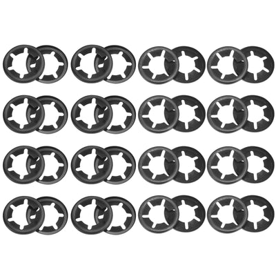 Harfington Uxcell 40pcs Internal Tooth Star Lock Washers Set M14 M16 Push on Retaining Clips Quick Speed Locking Washers, 65Mn Steel Push Nuts