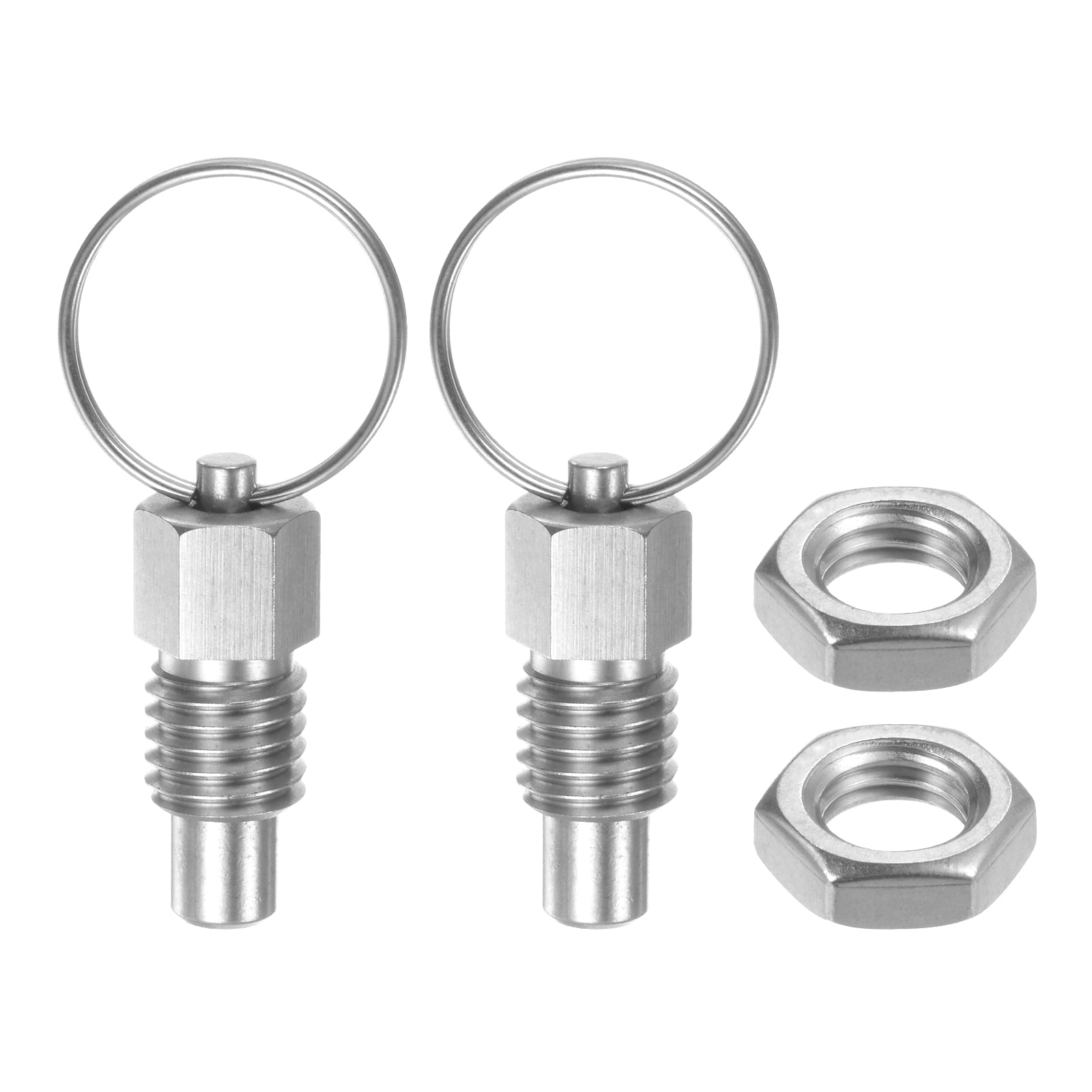 Uxcell 2pcs Spring Plunger M16x1.5 Thread Size Pin Dia.3mm Knurled - View #12