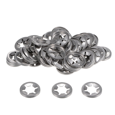 Harfington Uxcell 60pcs Internal Tooth Star Lock Washers M12 Stainless Steel Starlock Push Nuts