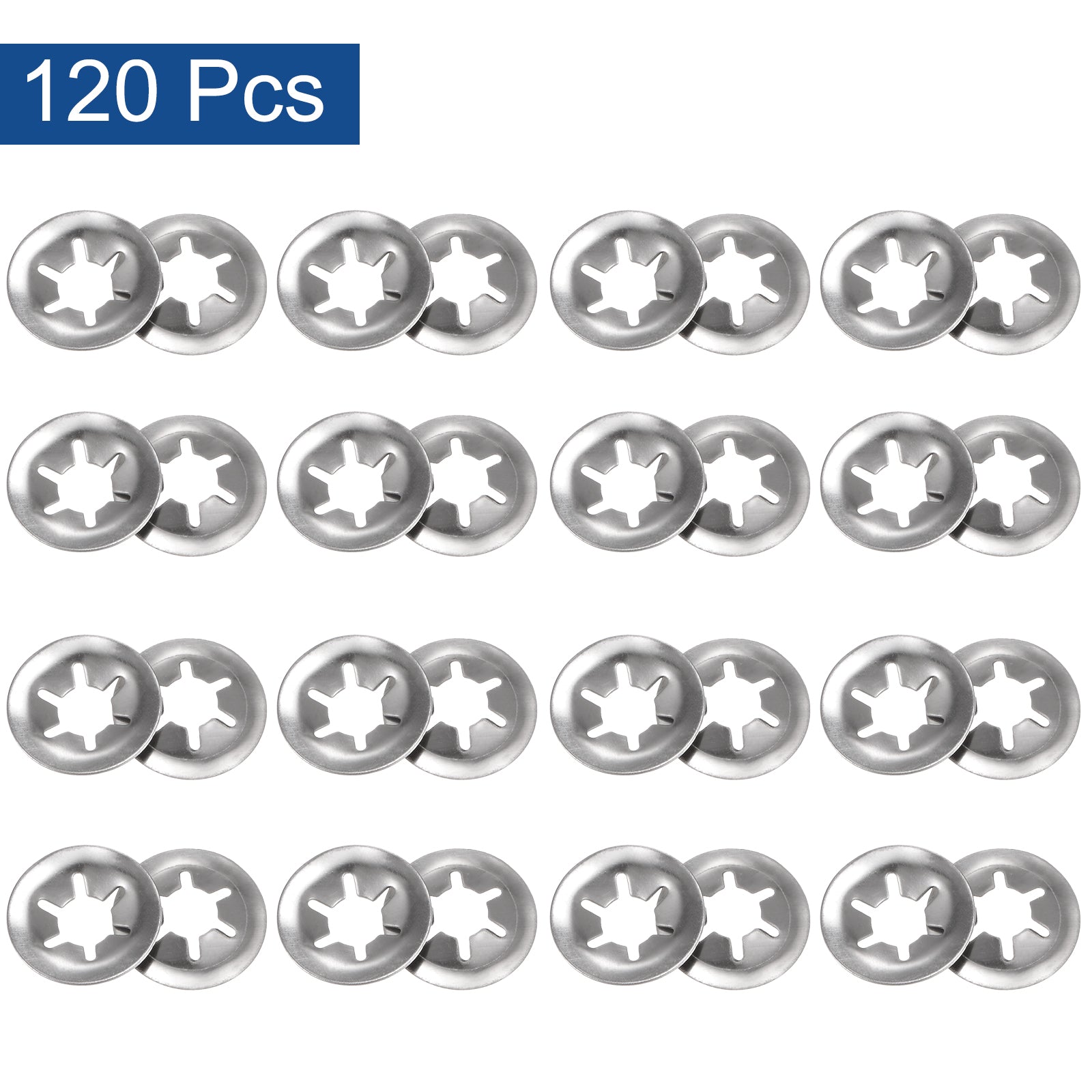 Uxcell 120pcs Internal Tooth Star Lock Washers M6 Stainless Steel ...