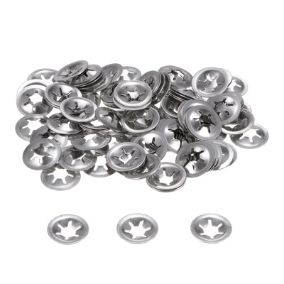 uxcell Uxcell 120pcs Internal Tooth Star Lock Washers M6 Stainless Steel Starlock Push Nuts