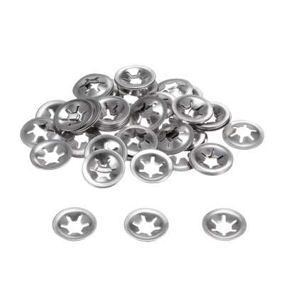 Harfington Uxcell 60pcs Internal Tooth Star Lock Washers M6 Stainless Steel Starlock Push Nuts