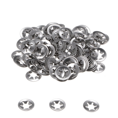 uxcell Uxcell 120pcs Internal Tooth Star Lock Washers M5 Stainless Steel Starlock Push Nuts