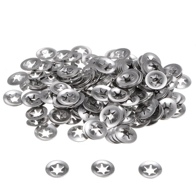 Harfington Uxcell 200pcs Internal Tooth Star Lock Washers M4 Stainless Steel Starlock Push Nuts
