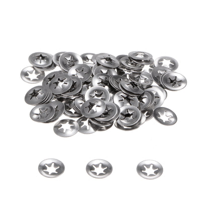Harfington Uxcell 120pcs Internal Tooth Star Lock Washers M4 Stainless Steel Starlock Push Nuts