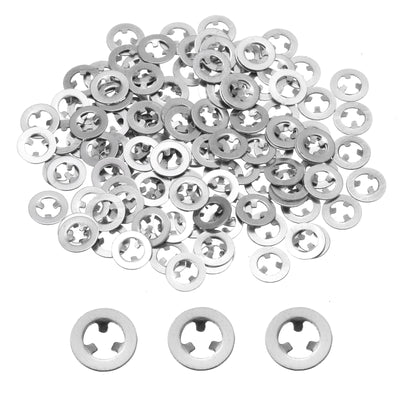 Harfington Uxcell 120pcs Internal Tooth Star Lock Washers M2 Speed Locking Washers Stainless Steel