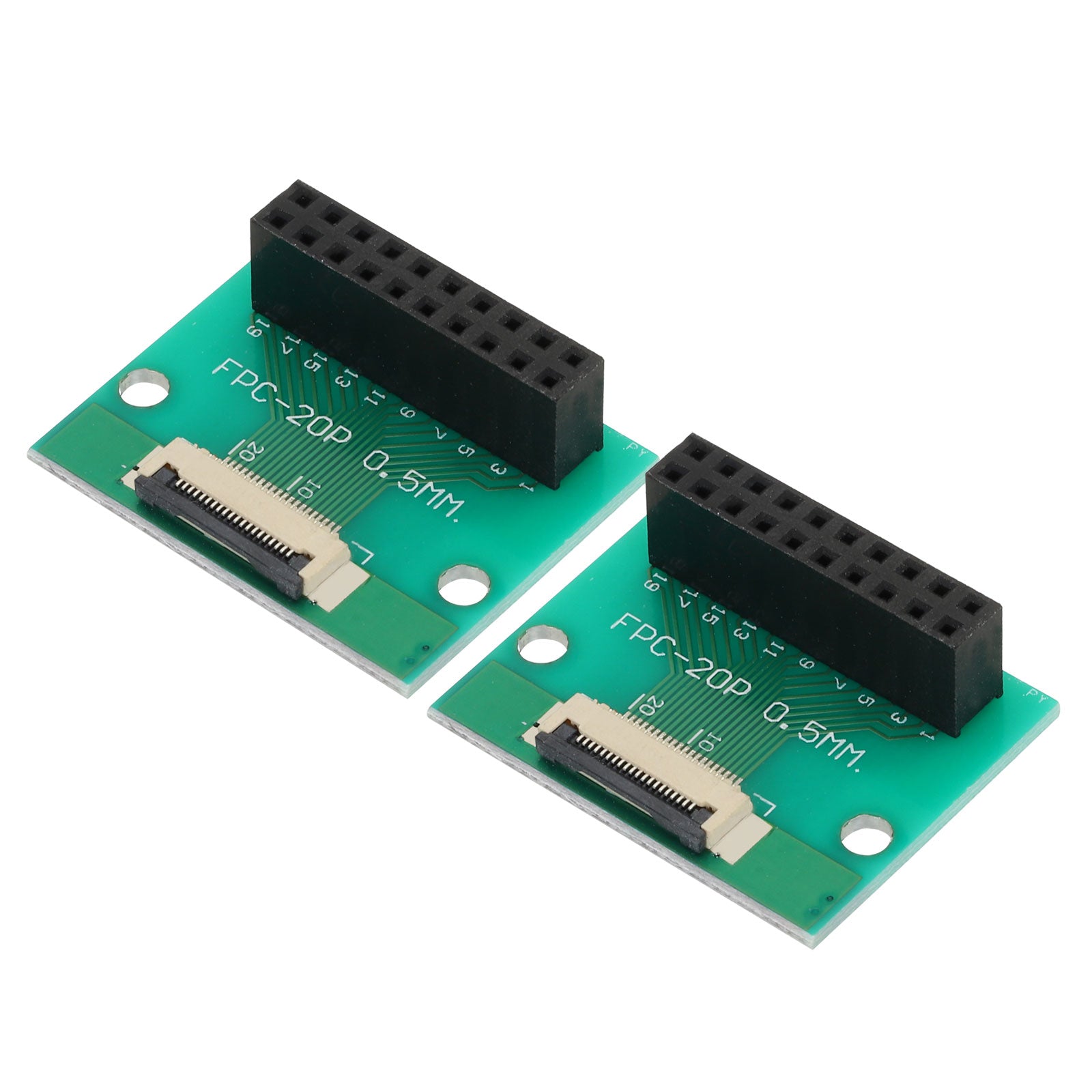 2pcs FFC FPC Connector Board 20 Pin Double Row Female Header Strip ...