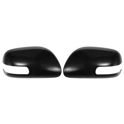 Harfington Pair Car Rear View Driver Passenger Side Mirror Cover Cap Replacement Black for Toyota Corolla 2009-2013 Fits W/ Turn Signal Models Mirror Guard Covers Exterior Decoration Trims