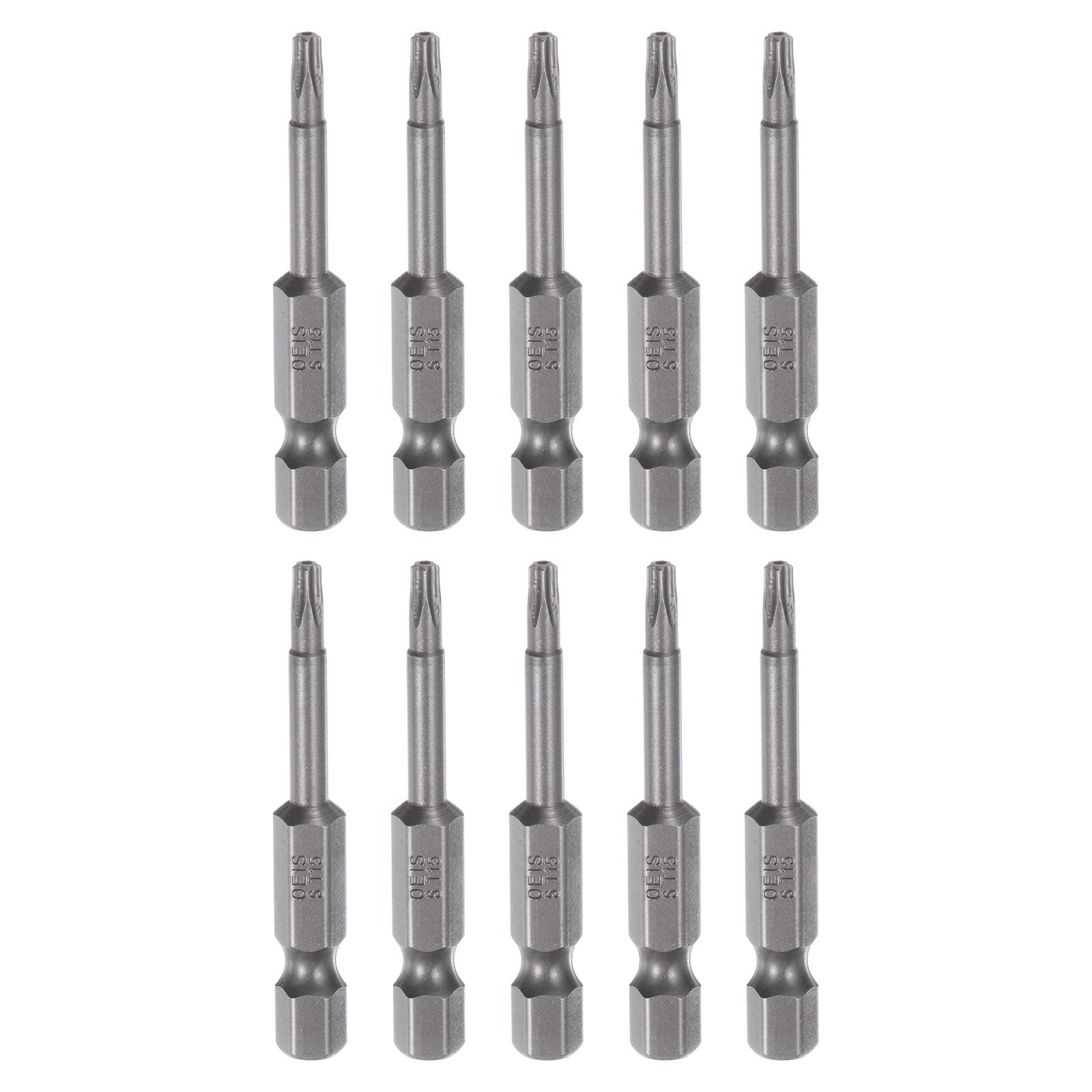 10pcs TS15 Magnetic Security Star 6 Point Torx Screwdriver Bit 1/4