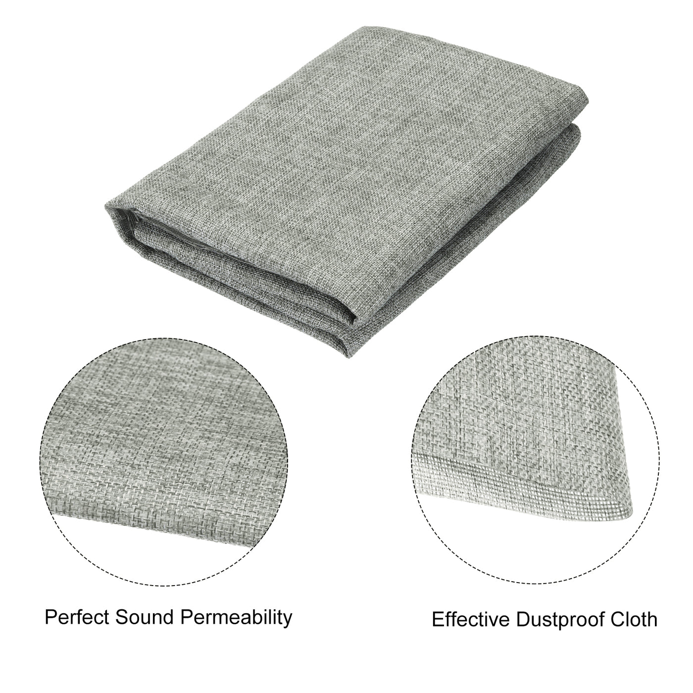 Uxcell Grey Speaker Mesh Grill Cloth (not Cane Webbing) Stereo Box ...