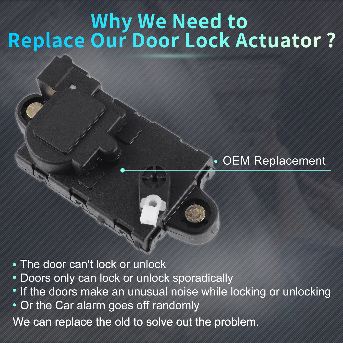 X AUTOHAUX Replacement Front Left Driver Side Power Door Lock Actuator Motor for Hyundai Sonata 1999-2005 2.4L for Hyundai XG350 2002-2005 Door Latch Actuator Assembly No.9573538000 Black
