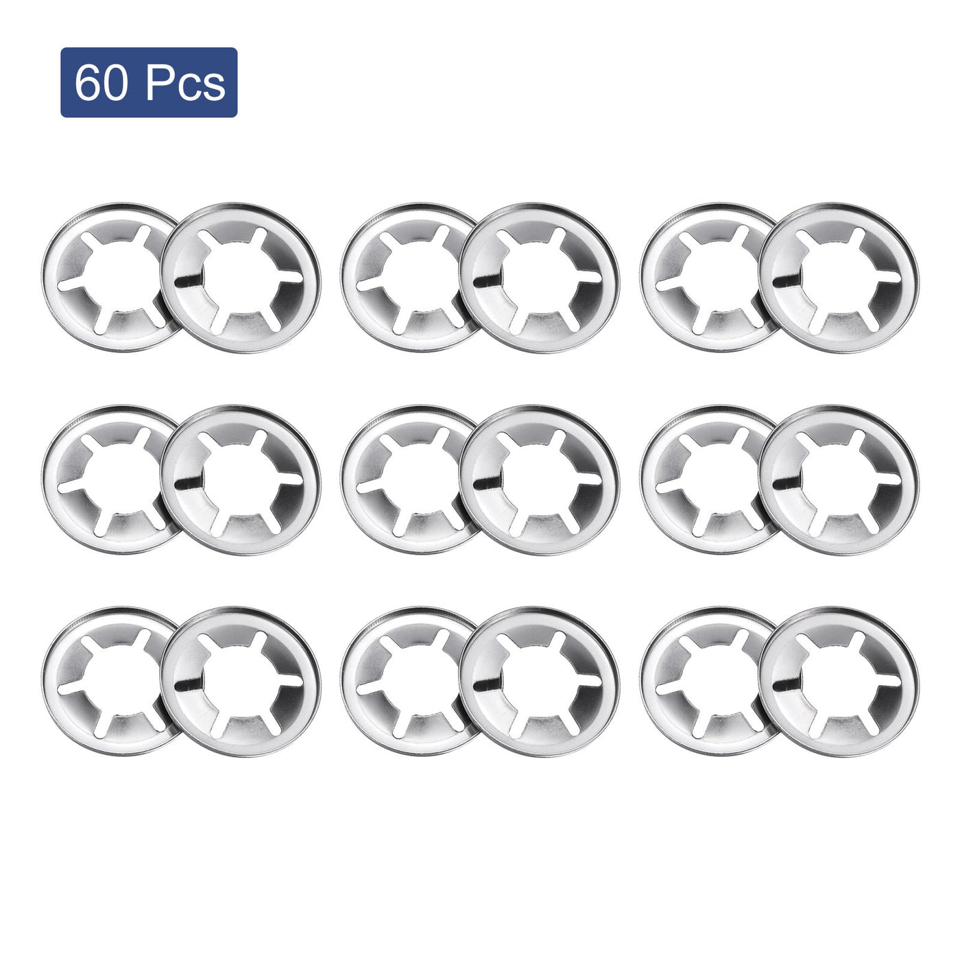 uxcell Uxcell 60pcs Internal Tooth Star Lock Washers M14 Quick Locking Washers Stainless Steel
