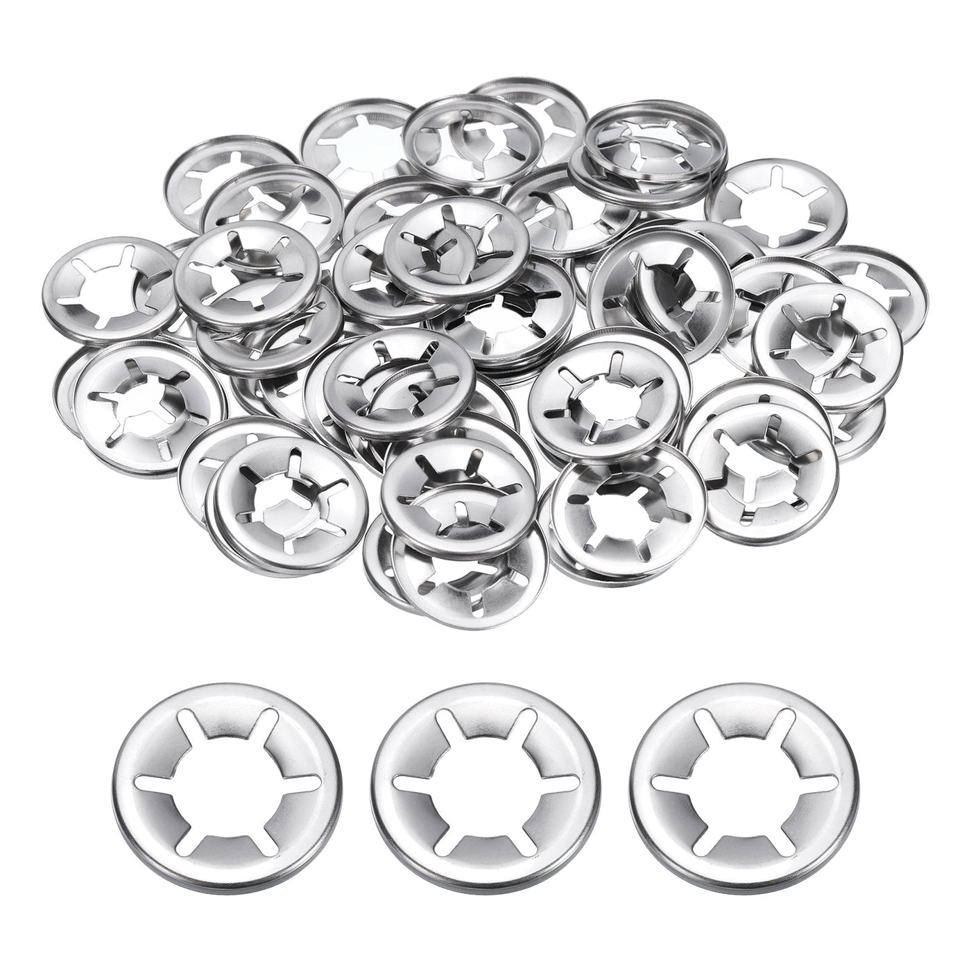 uxcell Uxcell 60pcs Internal Tooth Star Lock Washers M14 Quick Locking Washers Stainless Steel