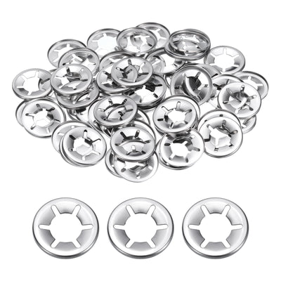 Harfington Uxcell 60pcs Internal Tooth Star Lock Washers M14 Quick Locking Washers Stainless Steel