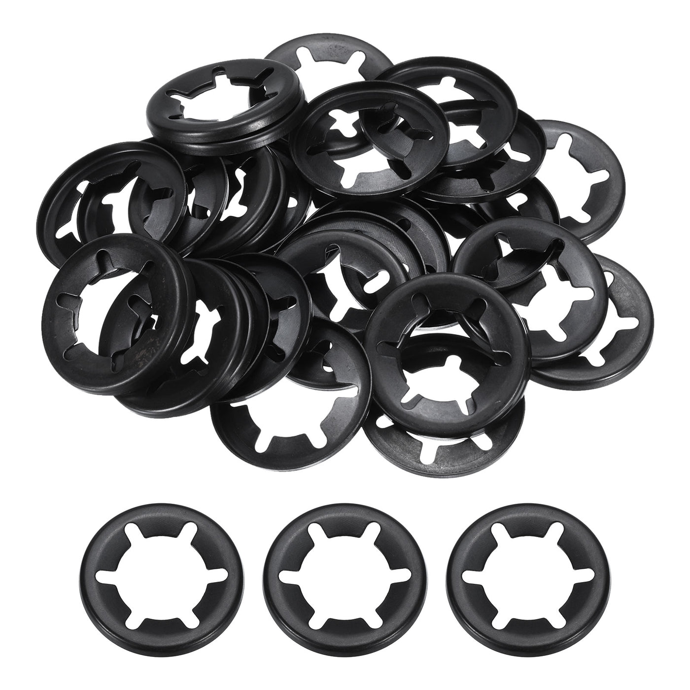 uxcell Uxcell 30pcs Internal Tooth Star Lock Washers M16 Quick Locking Washers, 65Mn Steel