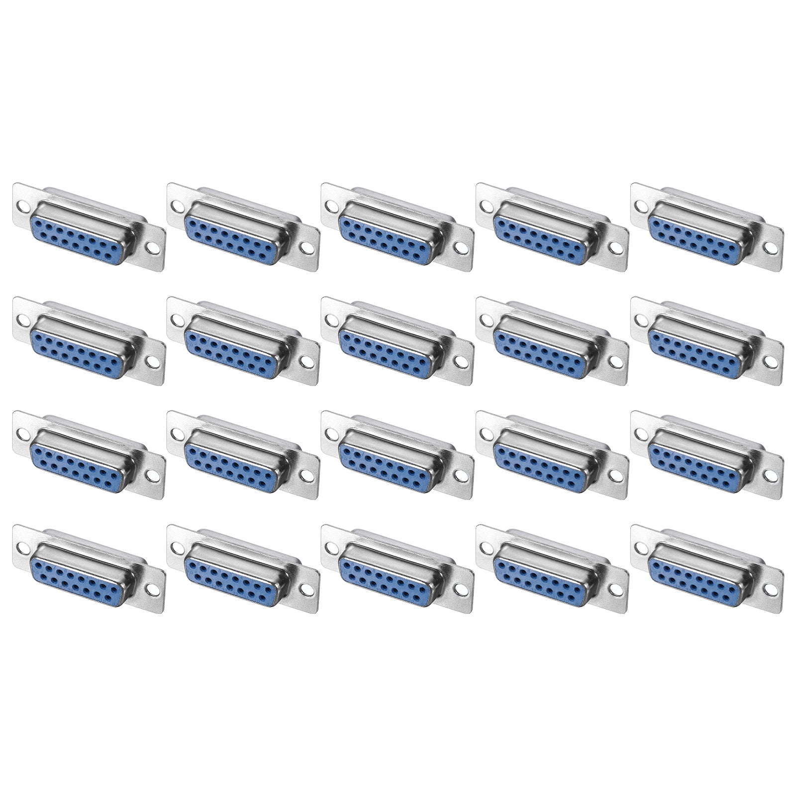 Uxcell D-sub Connector DB15 Female Socket 15-pin 2-Row Female Serial ...