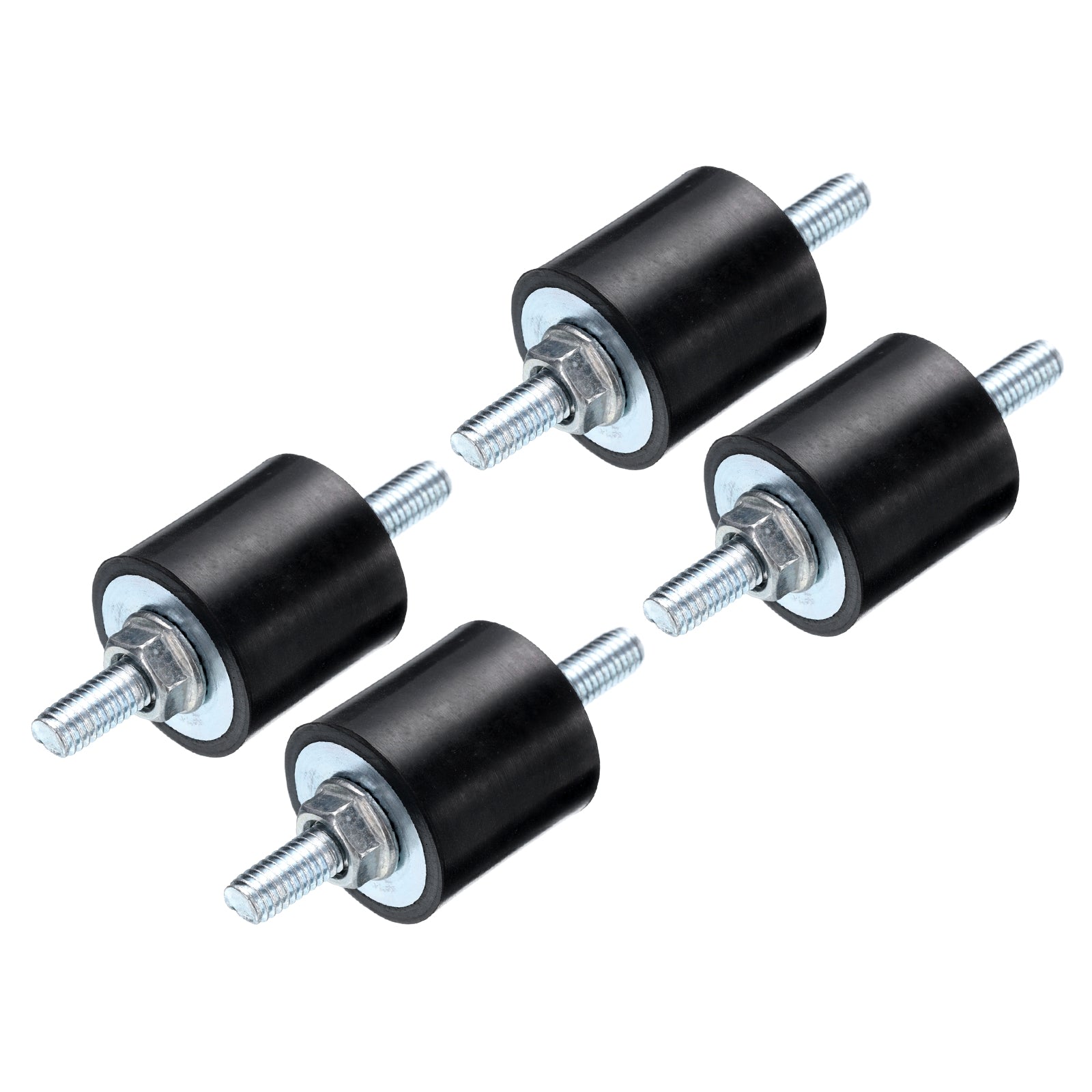 Uxcell 4pcs M6x18mm Rubber Isolator Mounts with Studs 25x25mm Male ...