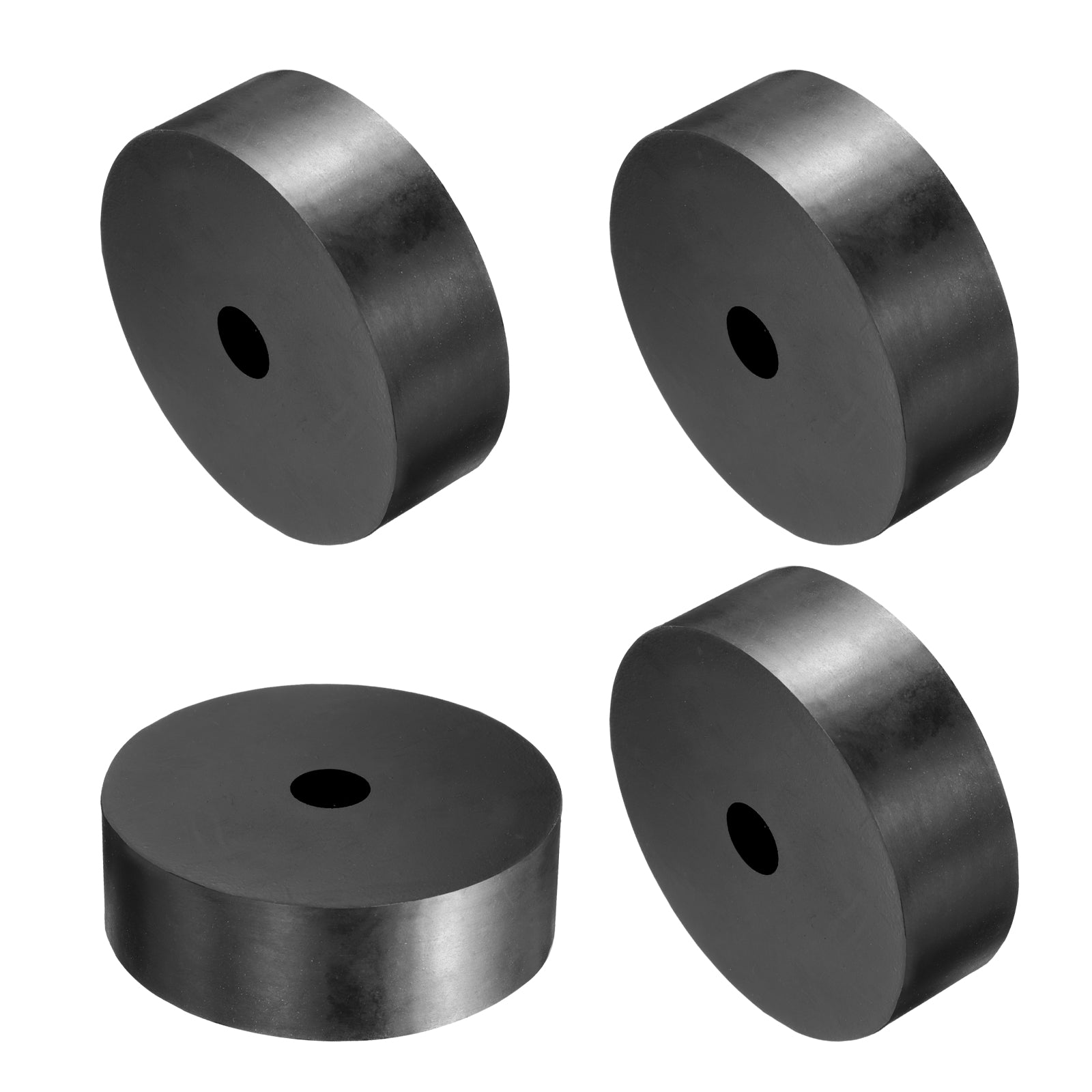 Uxcell 4pcs Rubber Spacers 90mm OD, 15mm ID, 30mm Height Round Anti ...