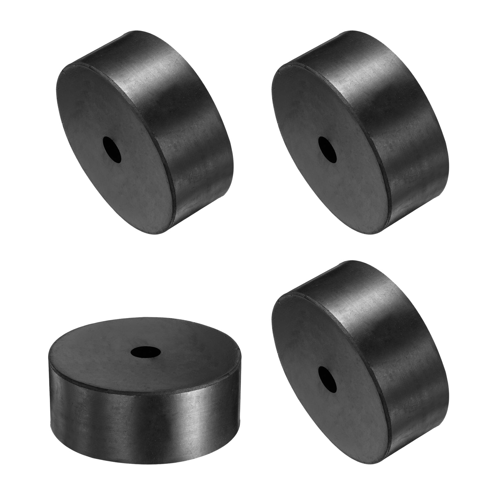 Uxcell 4pcs Rubber Spacers 100mm OD, 15mm ID, 40mm Height Round Anti ...