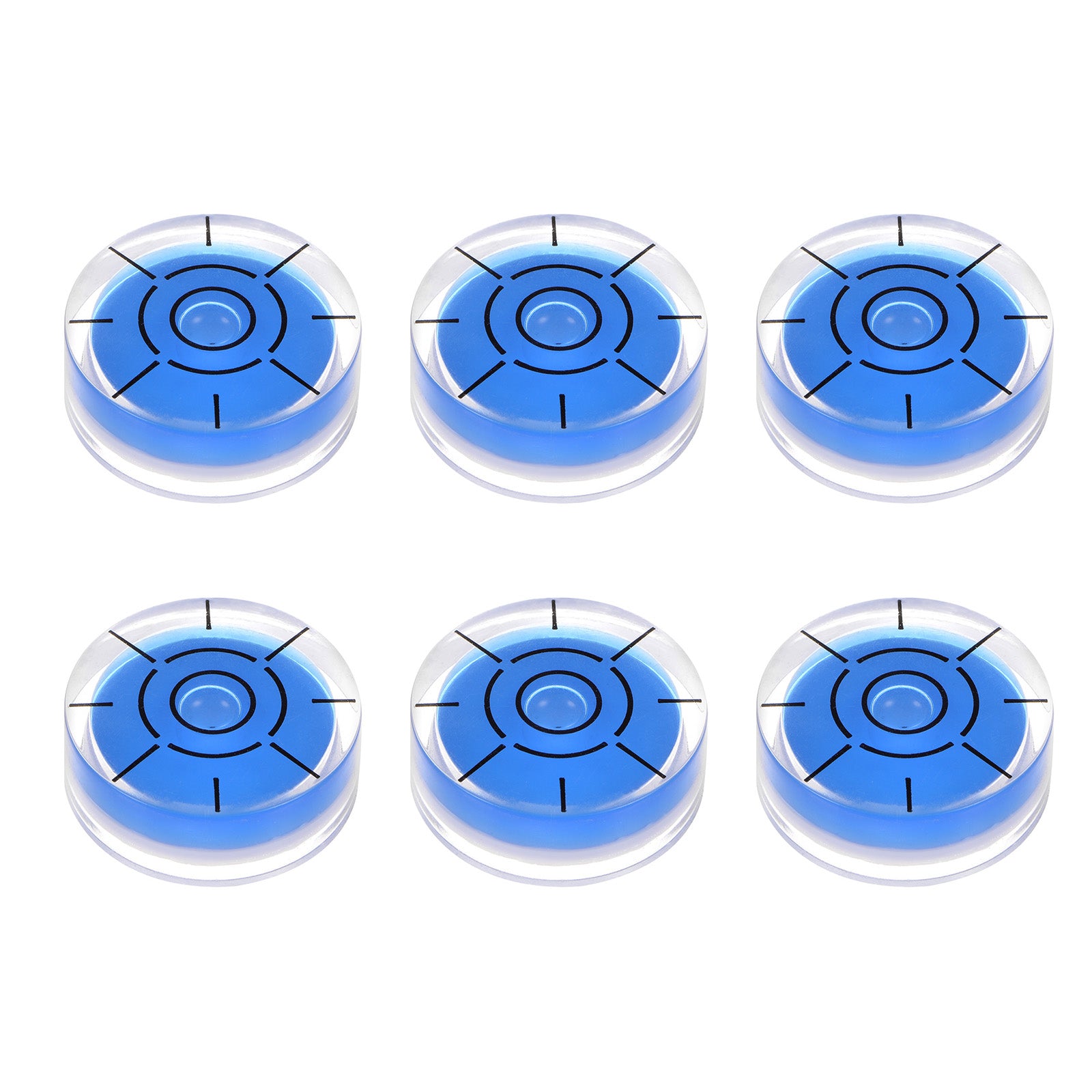 6pcs Round Bubble Level 32x12mm Mini Circular Precision Spirit Levels ...