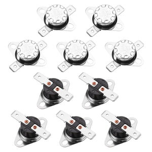 10-Pack KSD301 Thermostat Switches - 100°C/212°F NC 10A For Microwaves, Ovens, Coffee Makers