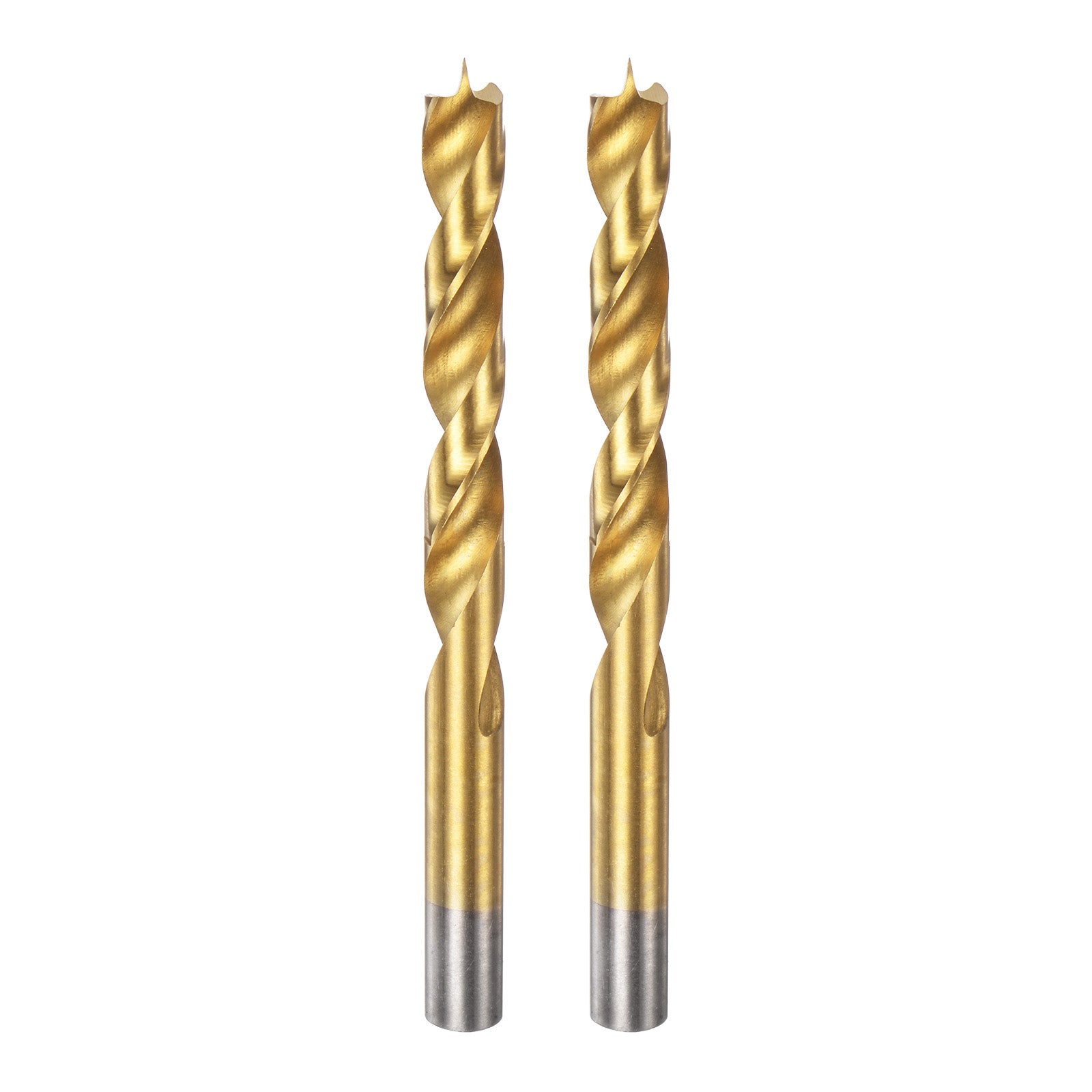 HARFINGTON 3pcs Brad Point Drill Bit 10.5mm(13/32") Dia Straight Round Shank Drill Metric Brad Point Spiral Twist Drill Bits For Carpenter Woodworking Plastic Rubber, Golden
