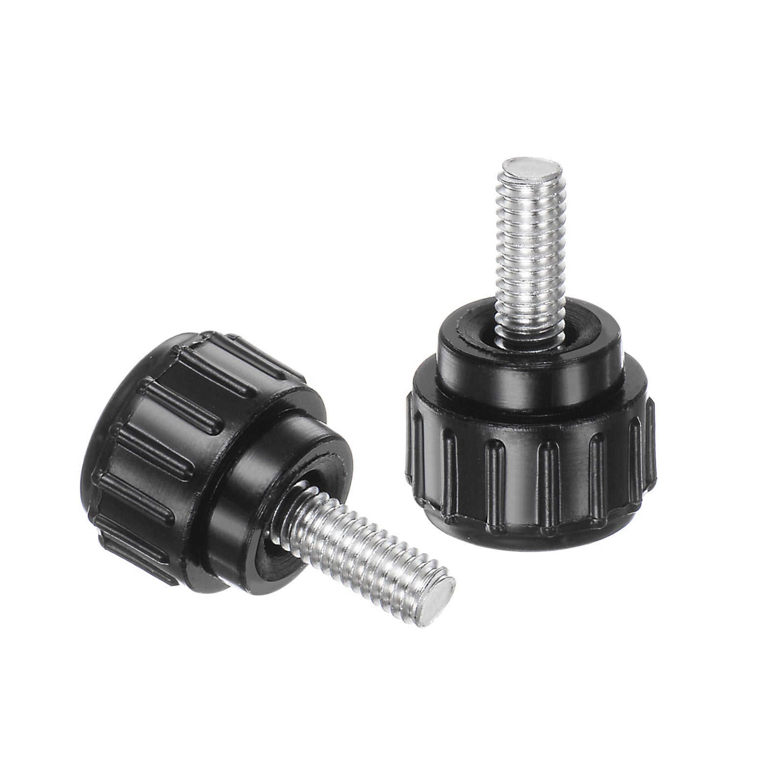 Uxcell 8pcs Knurled Clamping Knobs M4 x 10mm Zinc Plated Carbon Steel