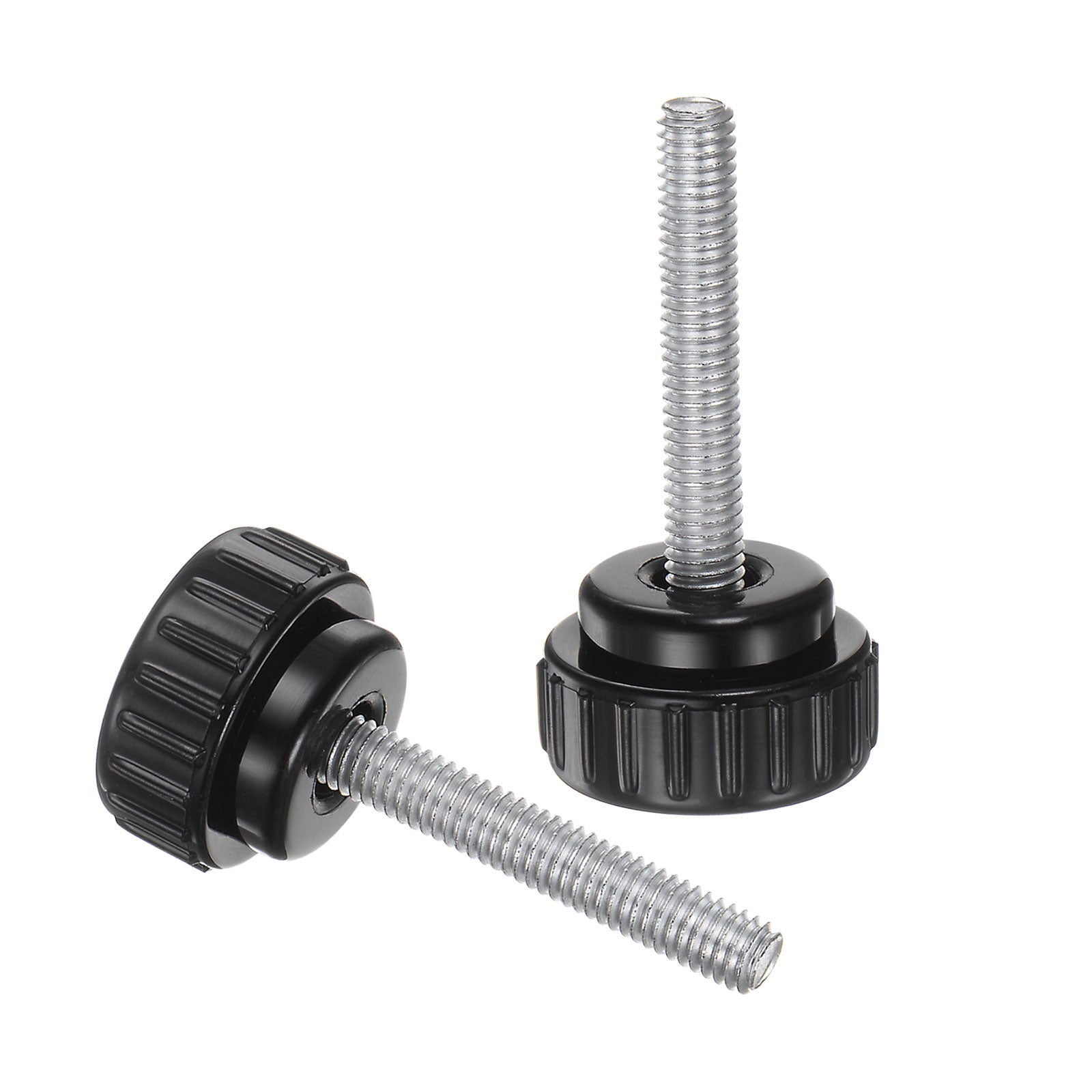 Uxcell 8pcs Knurled Clamping Knobs M6 x 35mm Zinc Plated Carbon Steel