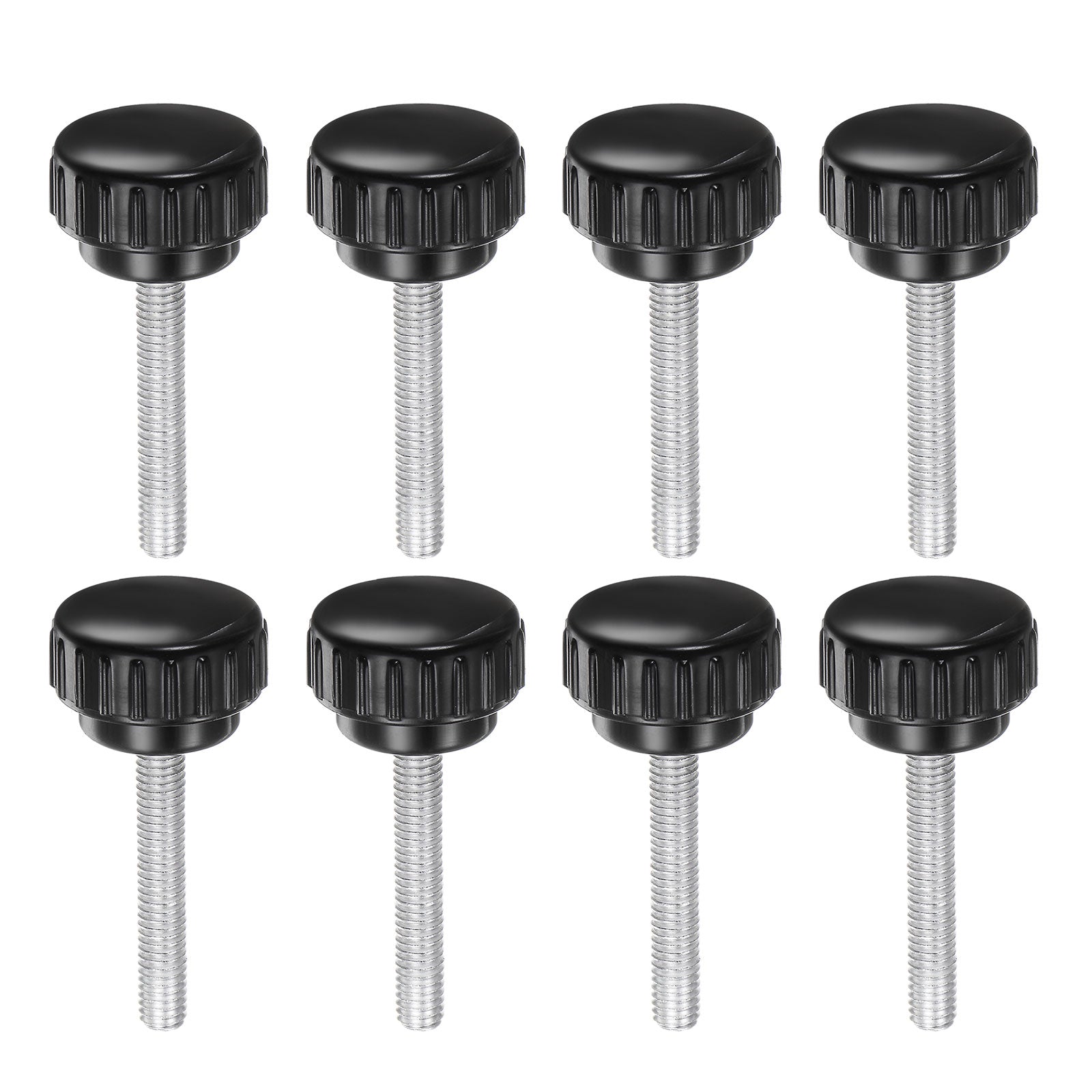 Uxcell 8pcs Knurled Clamping Knobs M6 x 35mm Zinc Plated Carbon Steel