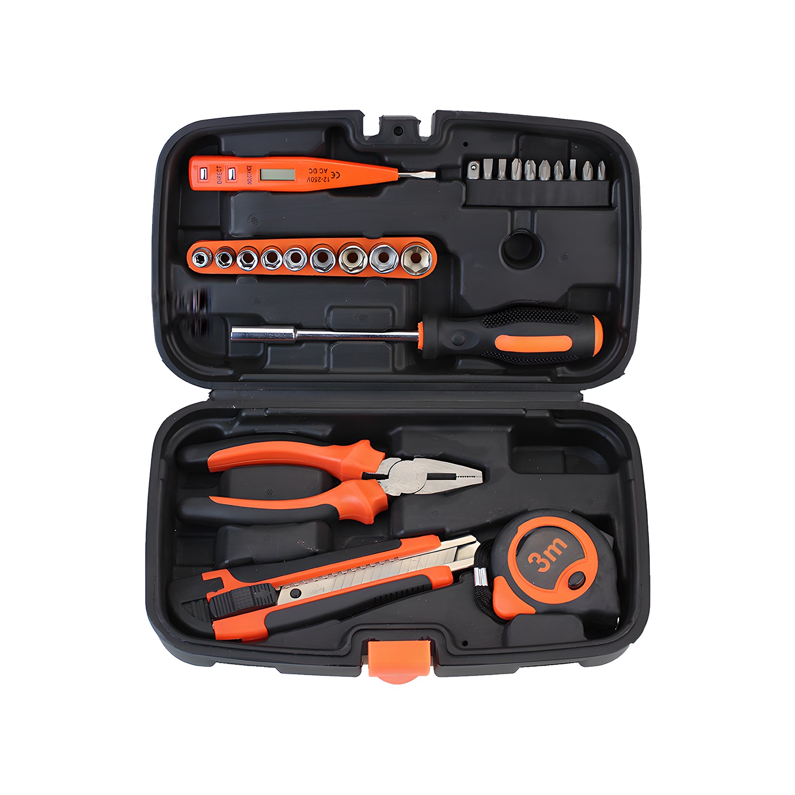 25 PCS Orange and Black Hardware Tool Set | Harfington