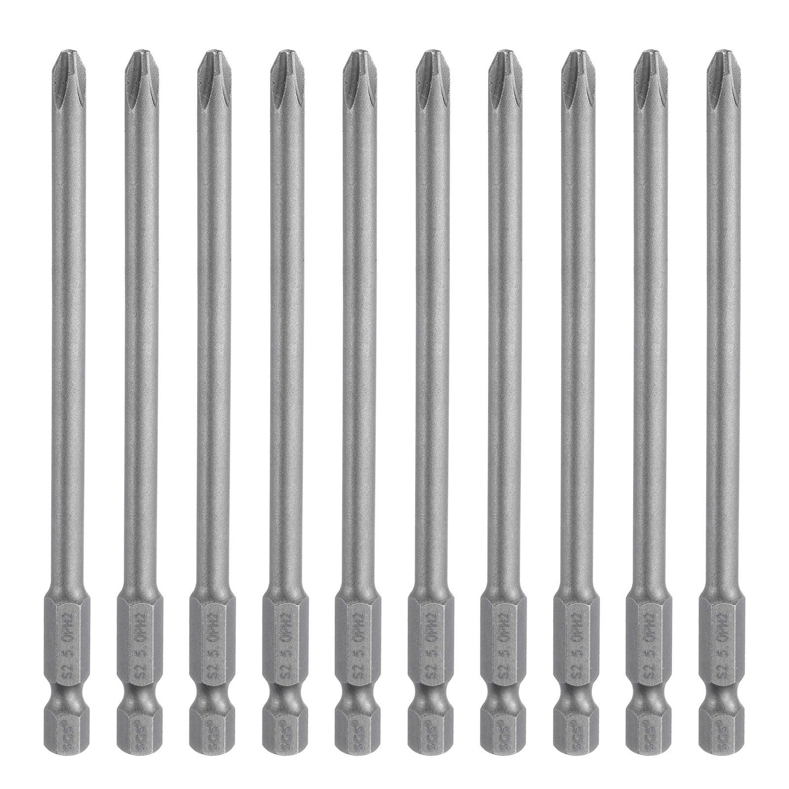 10pcs Magnetic Phillips Screwdriver Bit PH2 1/4