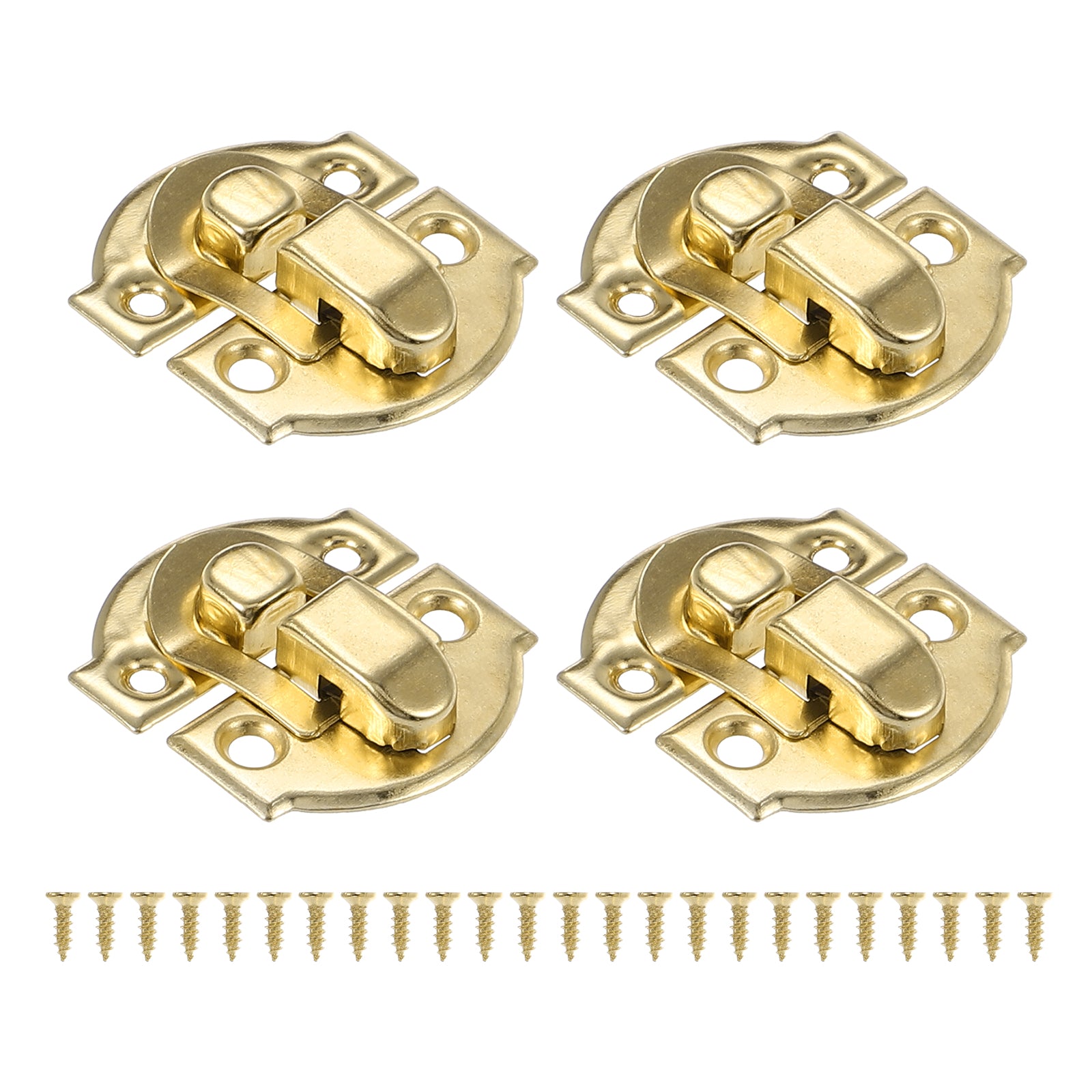 4 Pack Small Metal Vintage Box Toggle Latch with Mounting Screw, Gold ...