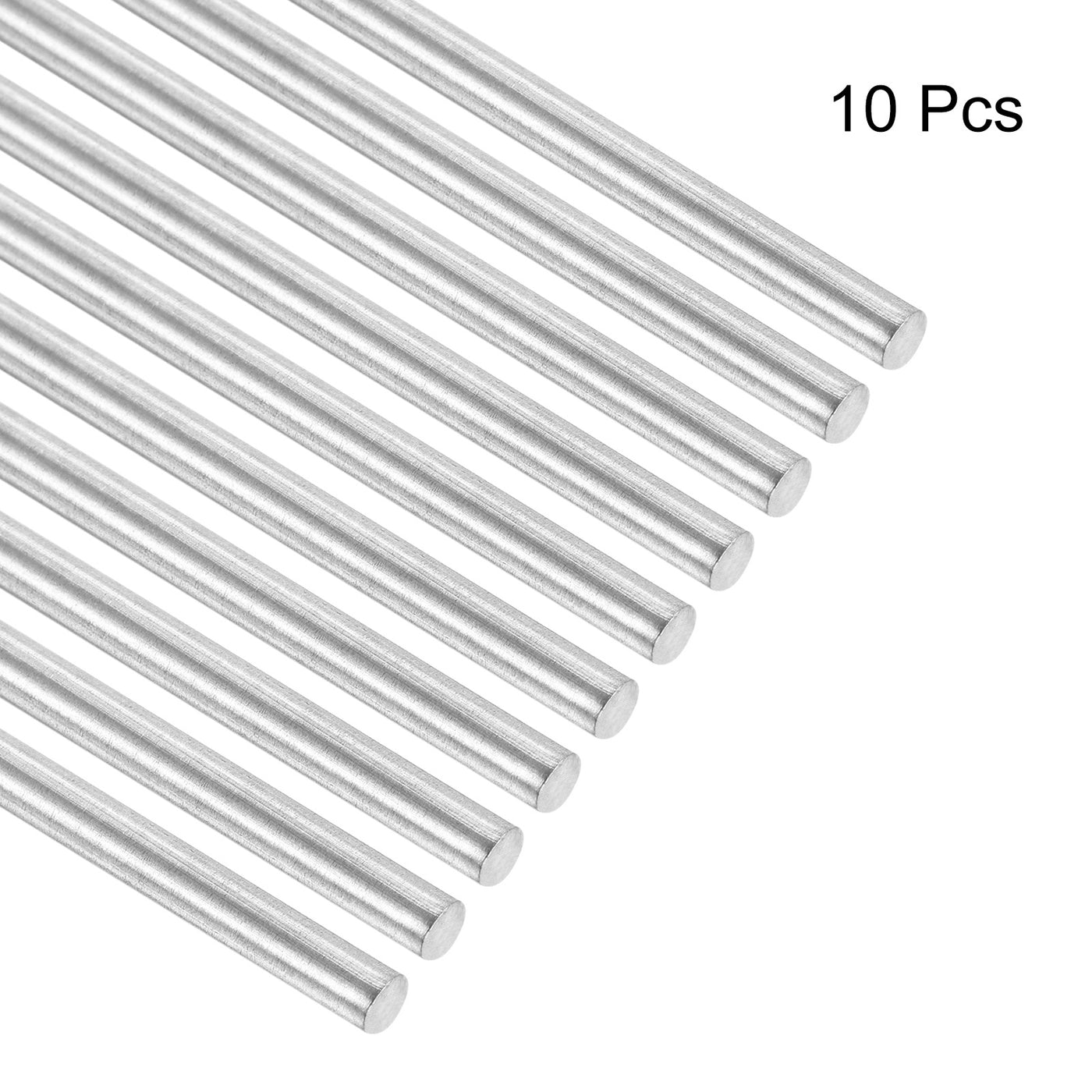Rod Circular File 10pcs 304 Stainless Steel Round Rods, 4mm x 120mm Solid Shaft Rods ...