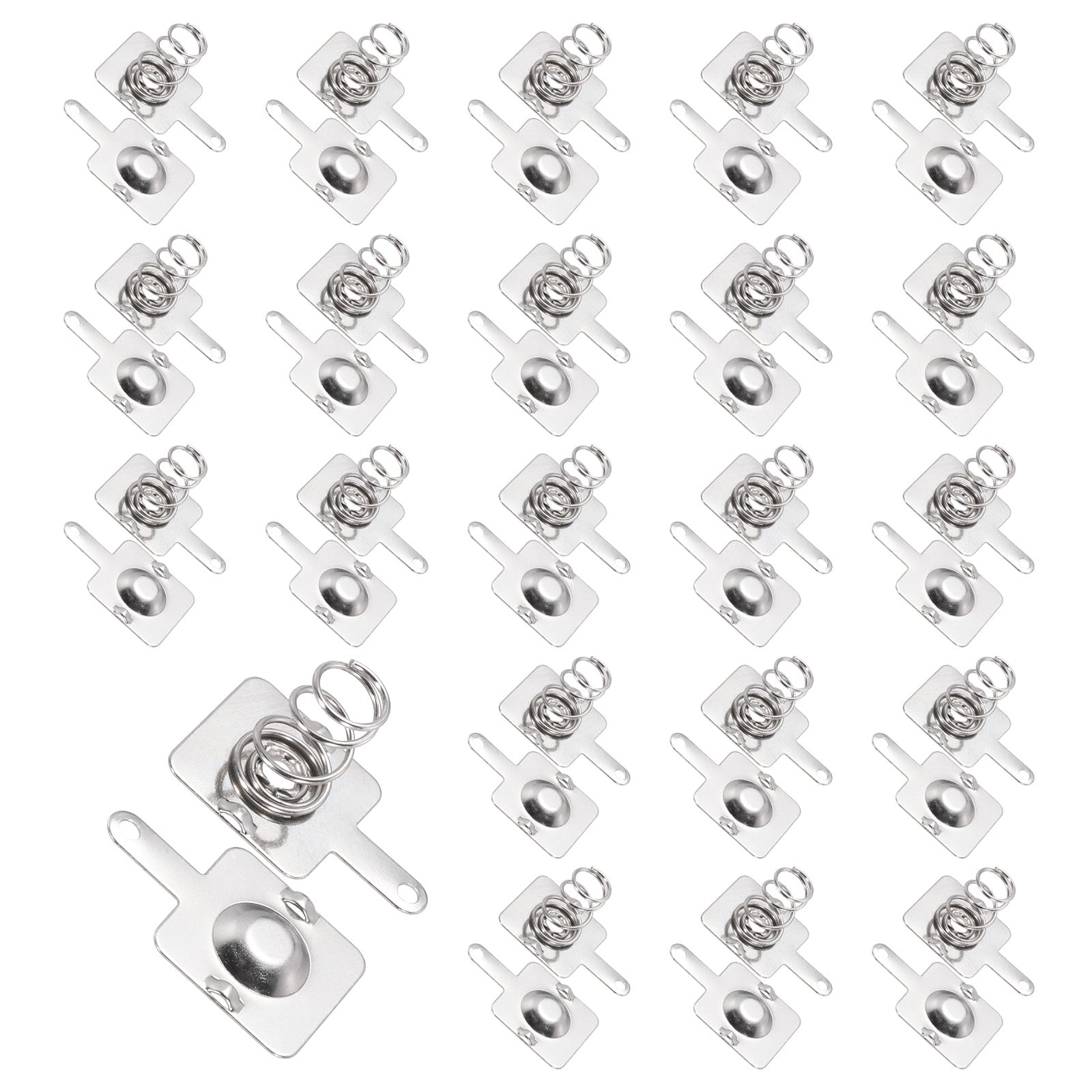 20 Set Battery Spring Contact 12x12mm Positive Negative Unipolar ...
