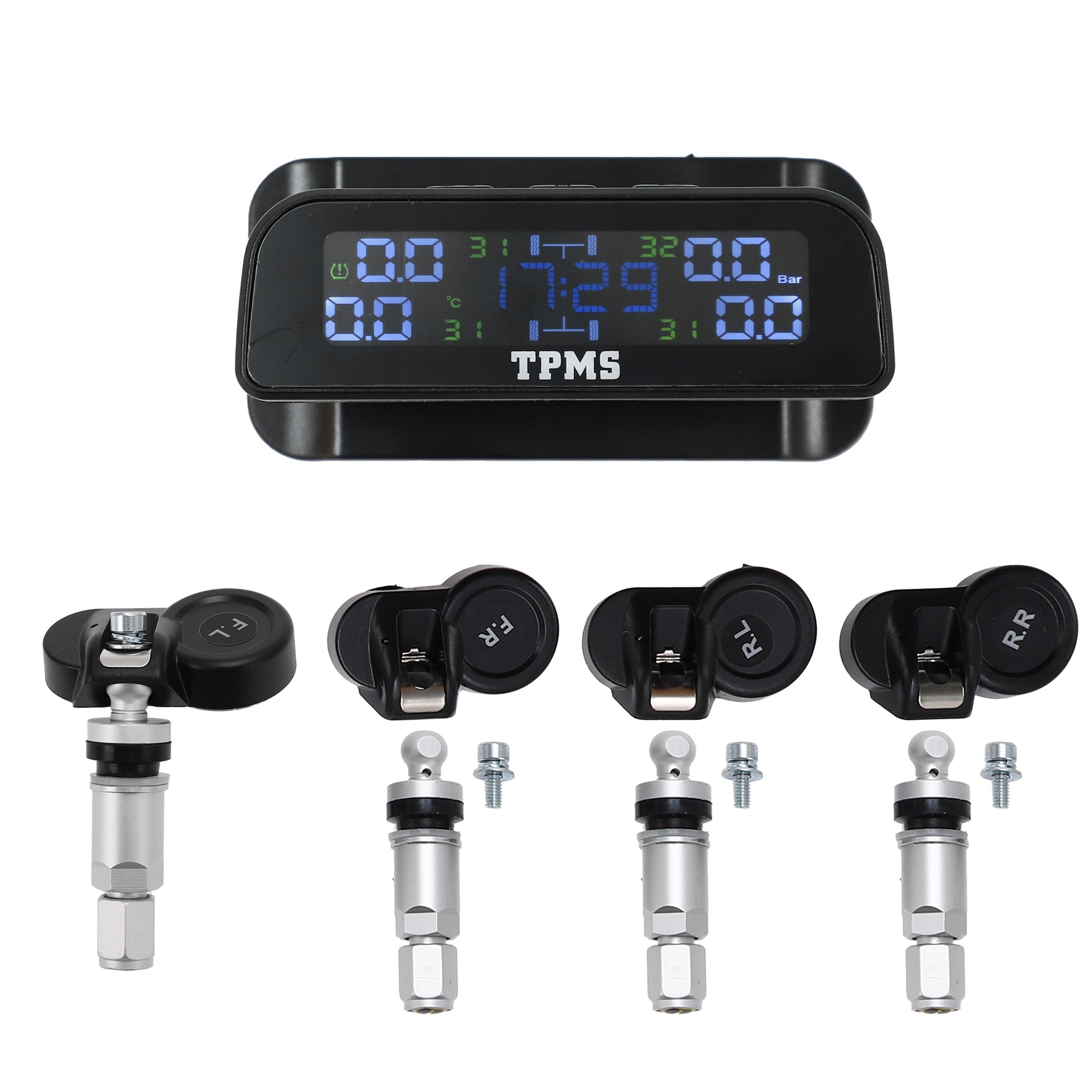 1 Set Universal Tire Pressure Monitoring System Kit 360° Rotatable ...