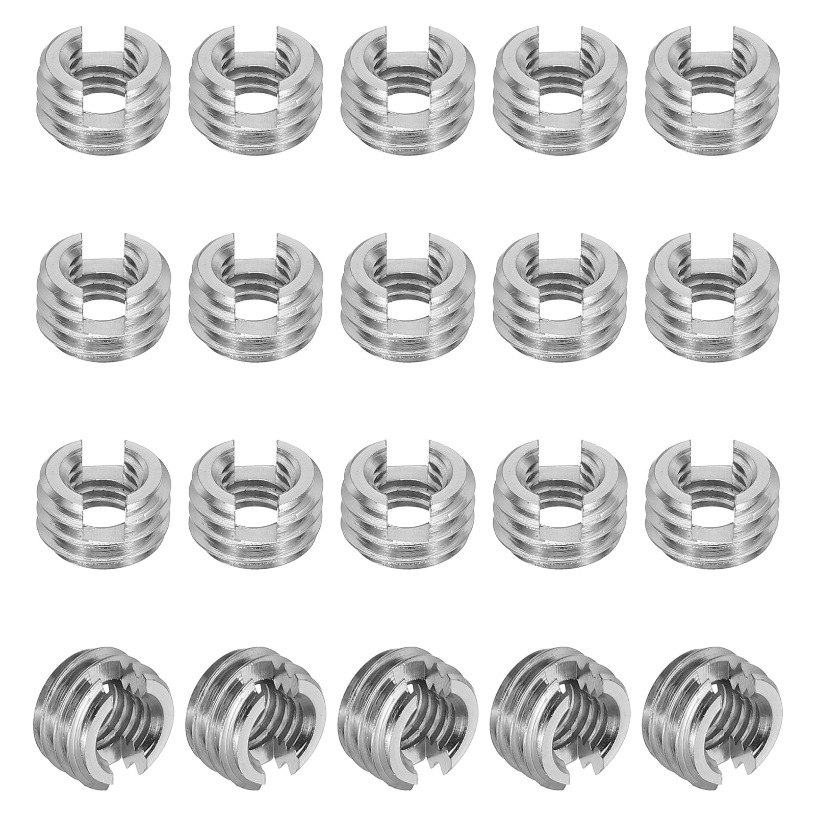 20 Pcs 303 Stainless Steel M6 x M10 x 6mm Self-Tapping Threaded Inserts ...