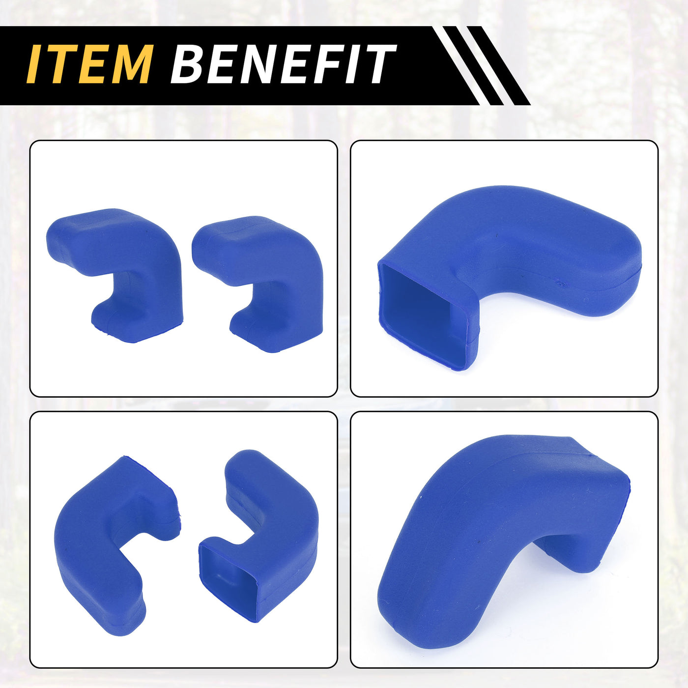 thumbnail image 2 of Jeep Wrangler JK JL Blue Front Bumper Tow Hook Protective Cover Pack Of 2 | X AUTOHAUX Aftermarket Branded | 3 Months Manufacturer Warranty | Bumper Cover 2 of 14