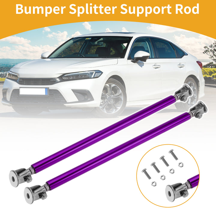 2pcs 7.5cm/2.95in Car Splitter Support Rods Adjustable Front Rear Bumper Lip