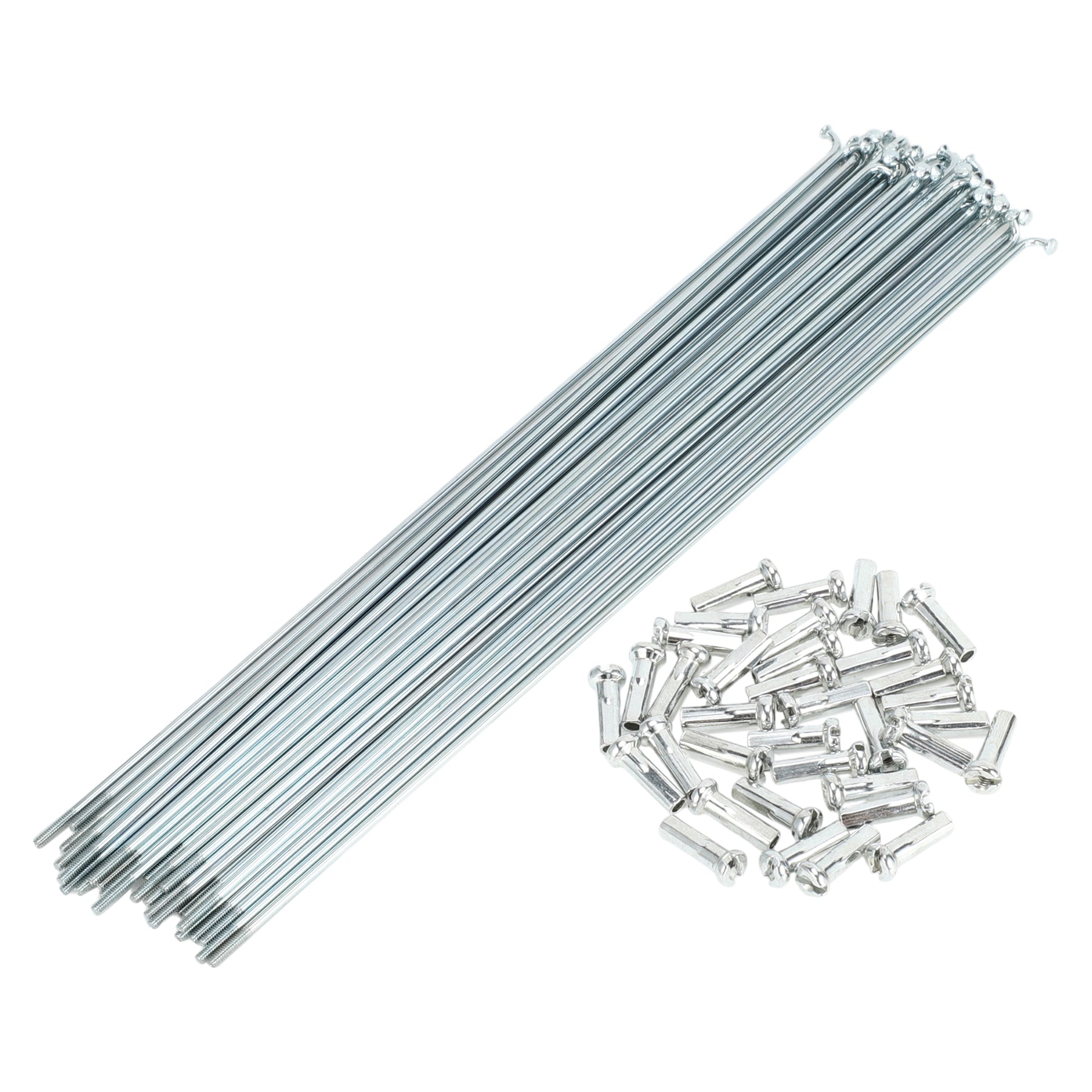 Bicycle Spokes Bike Wheel Spokes Silver Tone Nipple 1 Set 14G 239mm