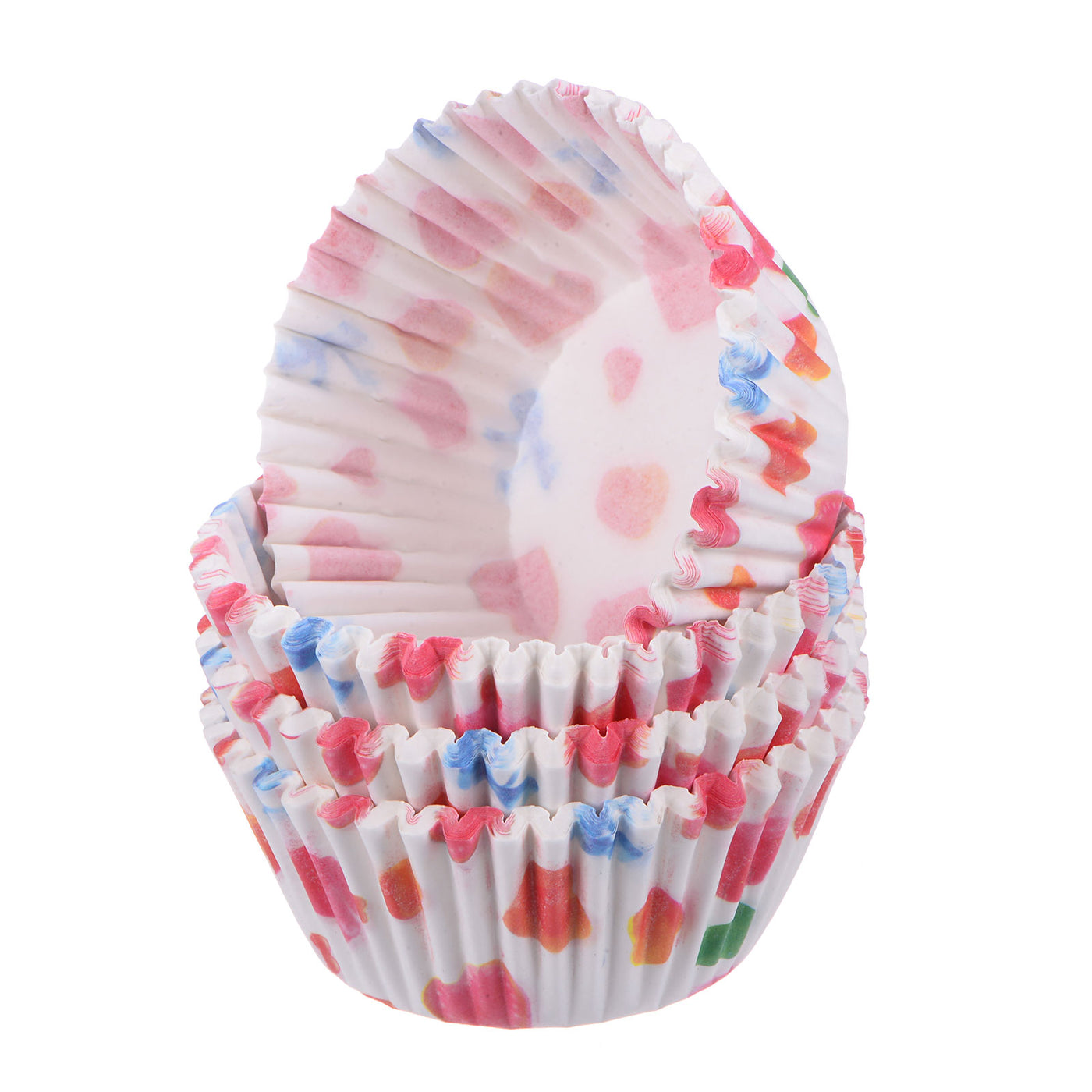 100 Count Cupcake Liners Pink Heart Cupcake Cups Standard Size